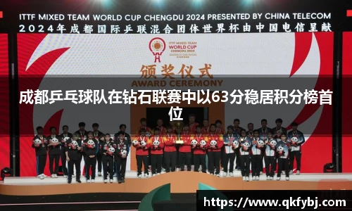成都乒乓球队在钻石联赛中以63分稳居积分榜首位